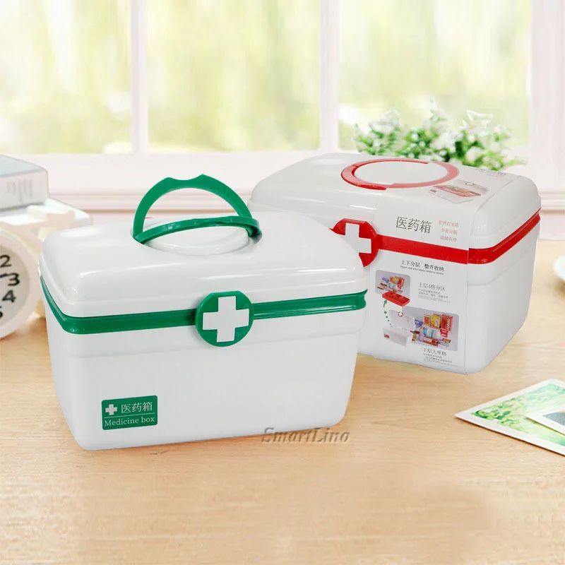 

Medicine Storage Box Multilayer Emergency First Aid Kit Outdoor Waterproof Portable Pill Box Medicine Organizer Container