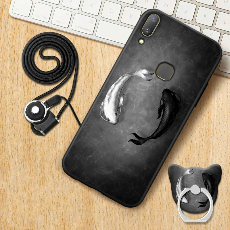 

For VIVO Z3 Case Cute Style Black Frame Cartoon Painted Phone Shell Cover Case for vivo z3i back cover New #001