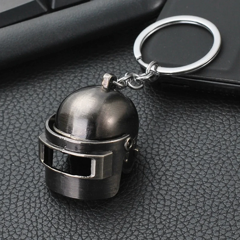 2018 Game Playerunknown's Battlegrounds Key Rings Large Size Opene&ampClosed Forces Helmet Armor Model Chain Keychain | Украшения и