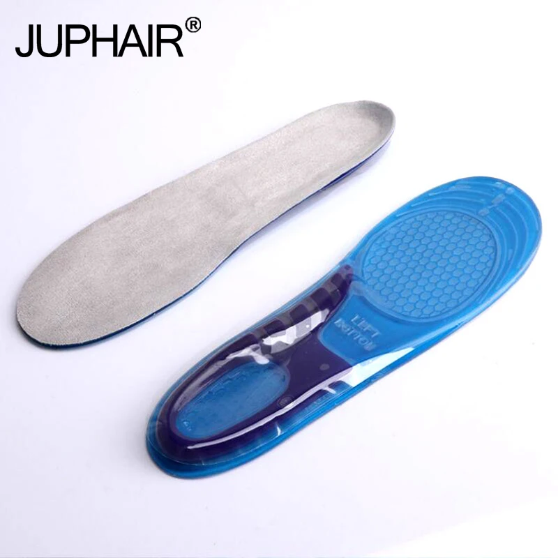 JUP 3 Pairs Silicon Gel Can Be Free to Cut Breathable  Orthotic Arch Support Massaging Insoles Military Training Shock Absorber