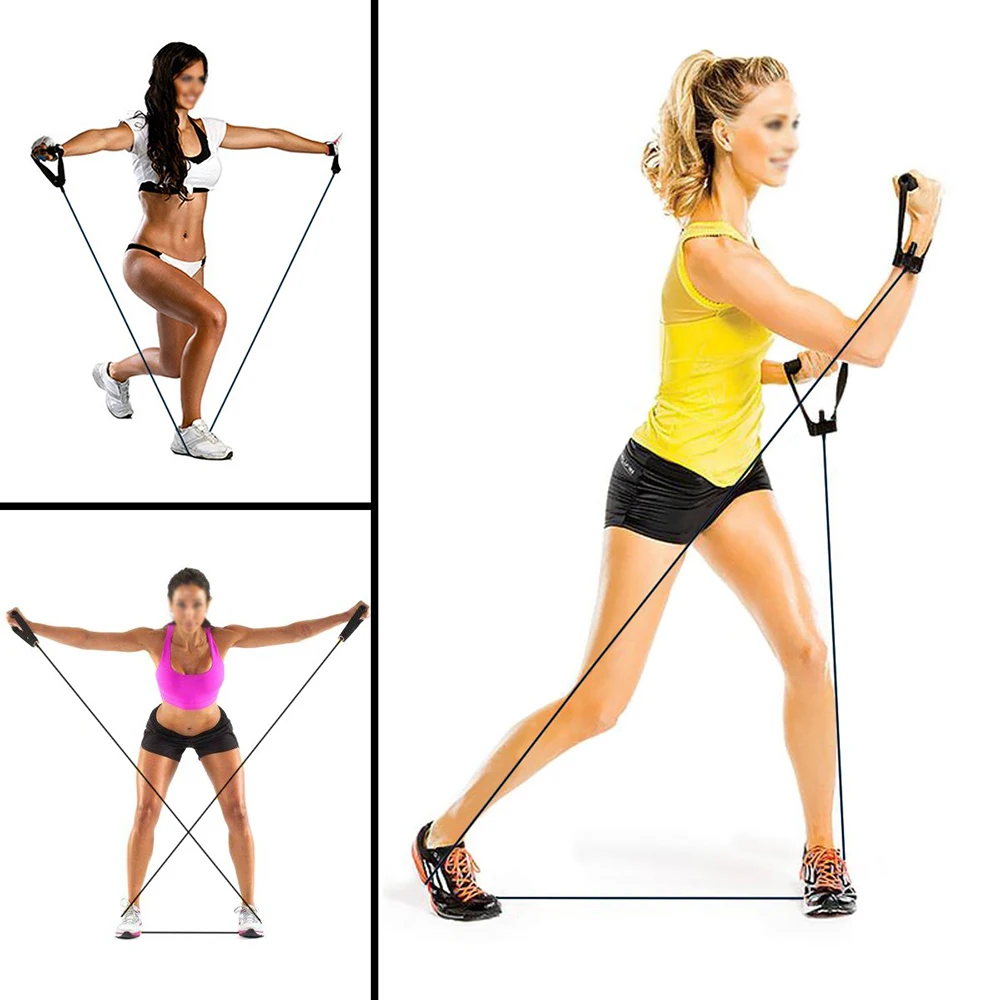 Yoga Pull Rope Fitness Exercises Resistance Bands with Handles Home Gym Strength Training Tubes Workout Bands for Shoulder Arm (22)