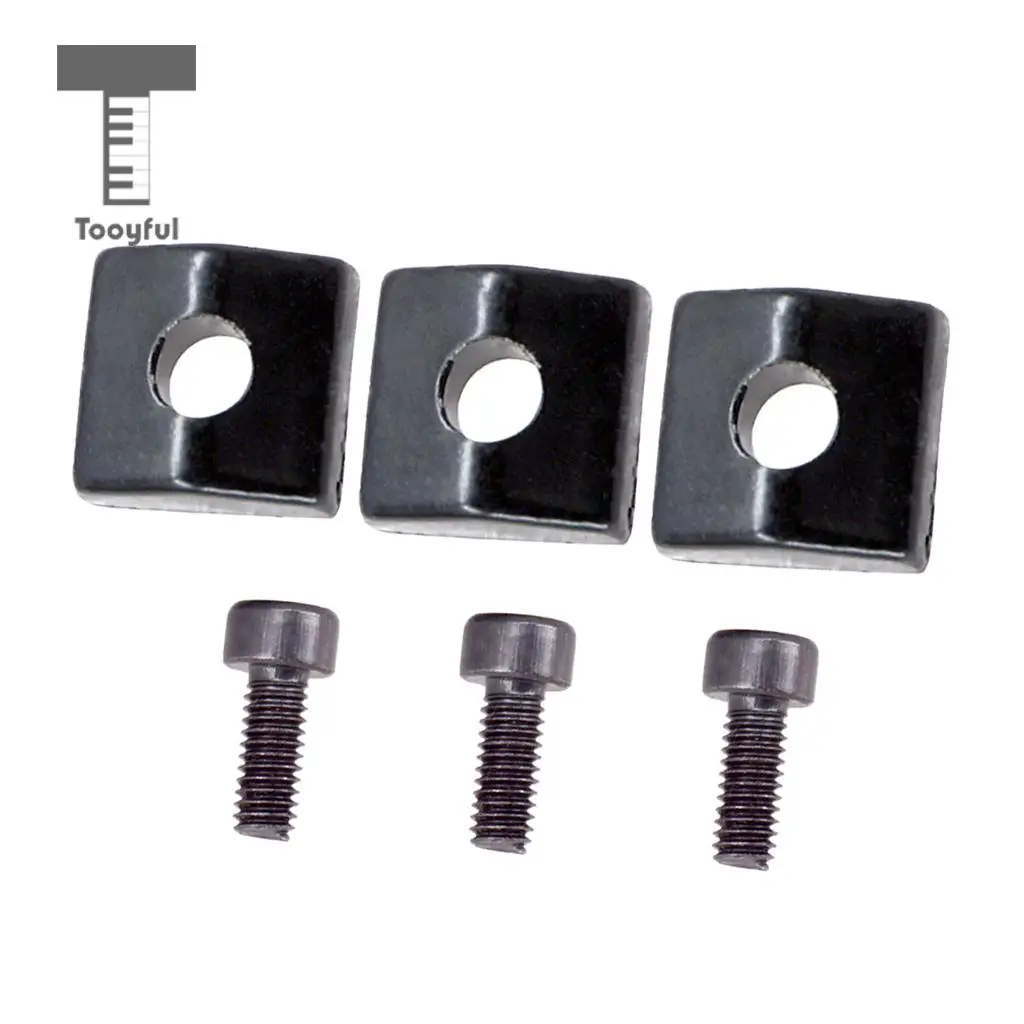 Tooyful 3pcs Guitar Locking Nut Clamp&Screws for Tremolo Bridge Parts