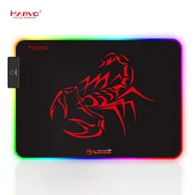 Коврик для мыши Marvo MG08, RGB игровой коврик для мыши с управляемой светящейся окантовкой, нескользящая резиновая основа коврик для мыши для дома, офиса и путешествий