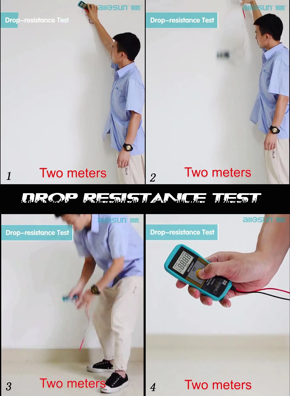 ALL SUN EM3252 Auto Ranging Pocket Multimeter Digital Voltmeter Resistance Frequency Capacitance Continuity 7-Modes Tester