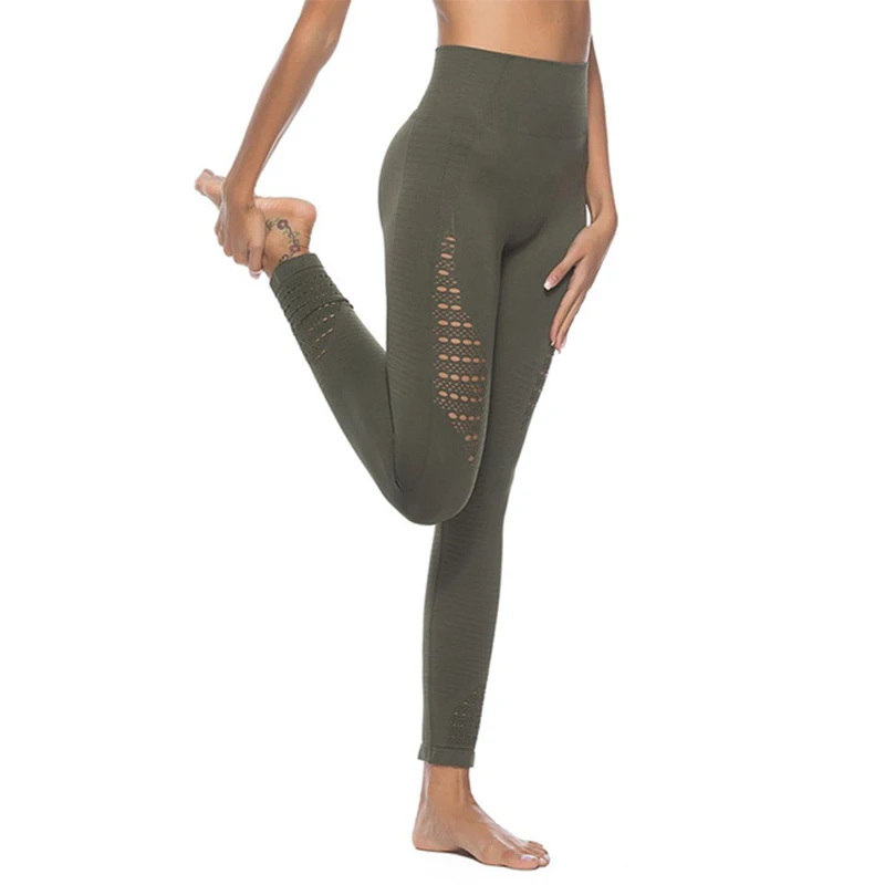 shiny black workout leggings