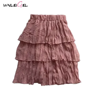 

WLG girls spring summer ruffle skirts kids white pink pleated skirt baby casual cute clothes children