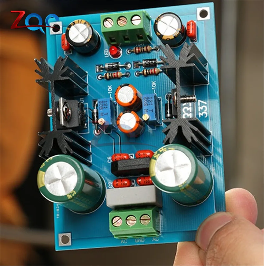 Блок питания LM317 LM337 с регулируемой фильтрацией 5 В 12 24 регулятор напряжения блок
