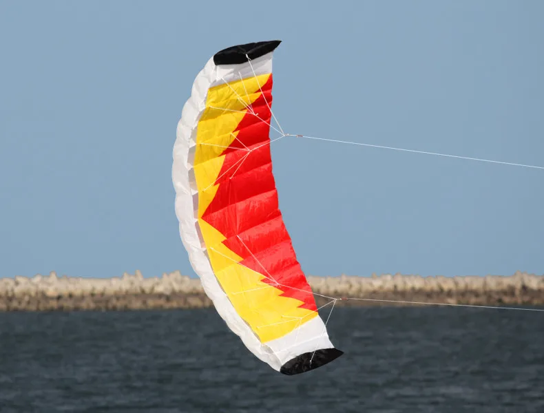 New High Quality Sports  2 m  Dual Line Parafoil Parachute Kites  Sports Beach With Kite Handle and String Easy to Fly 4