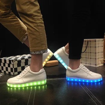KRIATIV LED Usb shoes glowing sneakers Light up Slippers do with Lights Up Led girl shoes tenis Luminous Sneakers infant