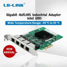 LR-LINK 3004PT Gigabit Ethernet широкий температурный промышленный адаптер 4XRJ45 порт 10/100/1000M PCI-Express сетевая карта Intel I210
