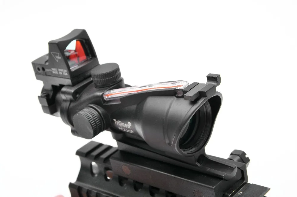 Trijicon ACOG 4X32 прицел Cahevron сетка волокно зеленый красный с подсветкой RMR Mirco Красный точка зрения тактический охотничий прицел