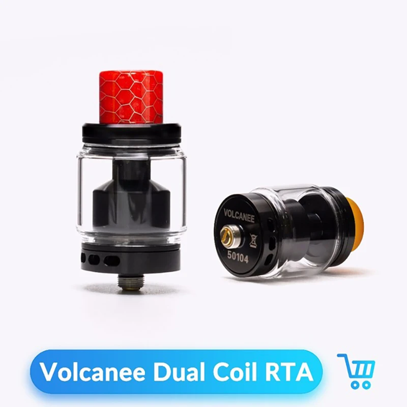 Vaper Vape RTA Tank атомайзер с двумя катушками диаметр 24 мм емкость 5 мл для 510 Thread бокс