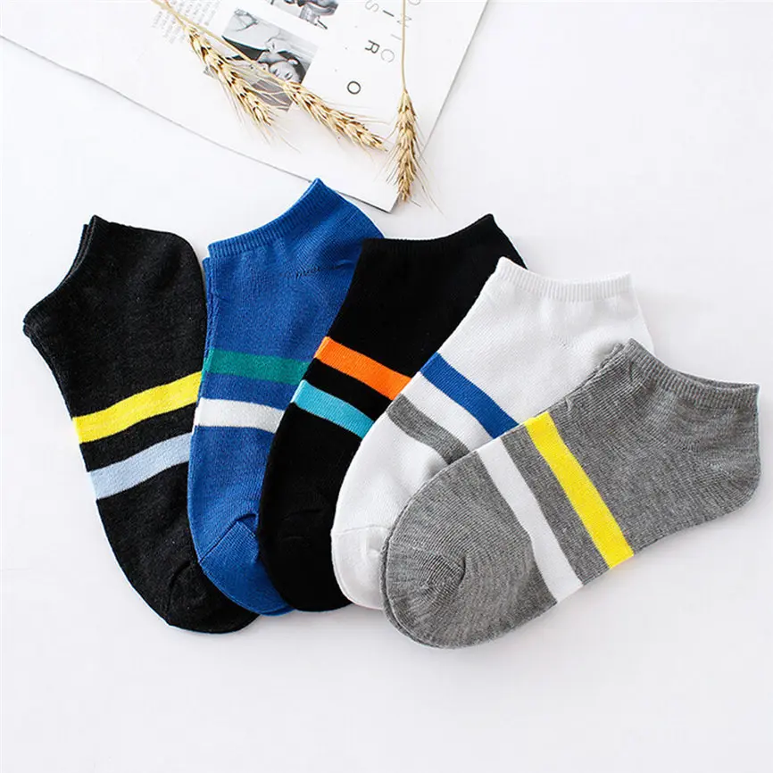 

1Pairs Unisex Casual Socks Stripe Sock Women&Men Comfortable Short Slippers Ankle Socks Boat Socks Dropshipping 1220