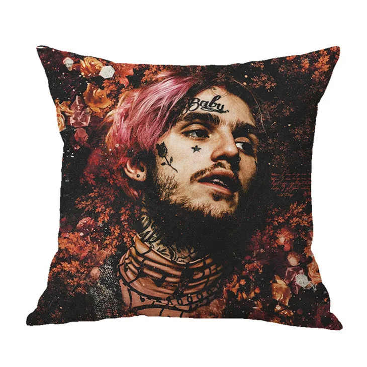 21 Эмо ловушка Lil peep чехол для подушки 45*45 Лен Хлопок домашние подушки мягкие декоративные наволочки для дивана кресла наволочки - Цвет: 21