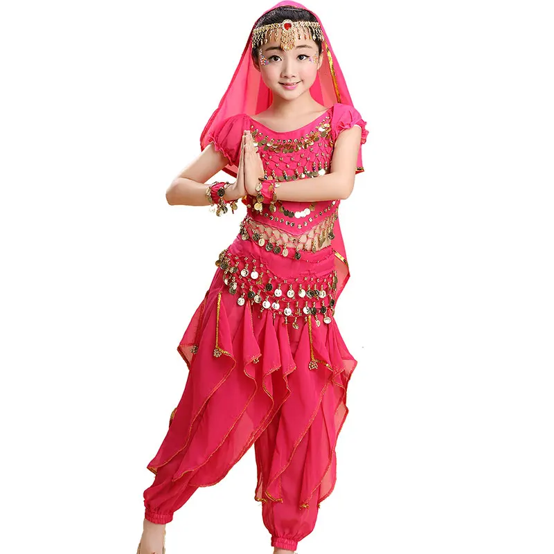 10 комплектов) Рождественский костюм для выступлений костюмы для танца живота одежда для индийских танцев костюм с вуалью браслет цепочка