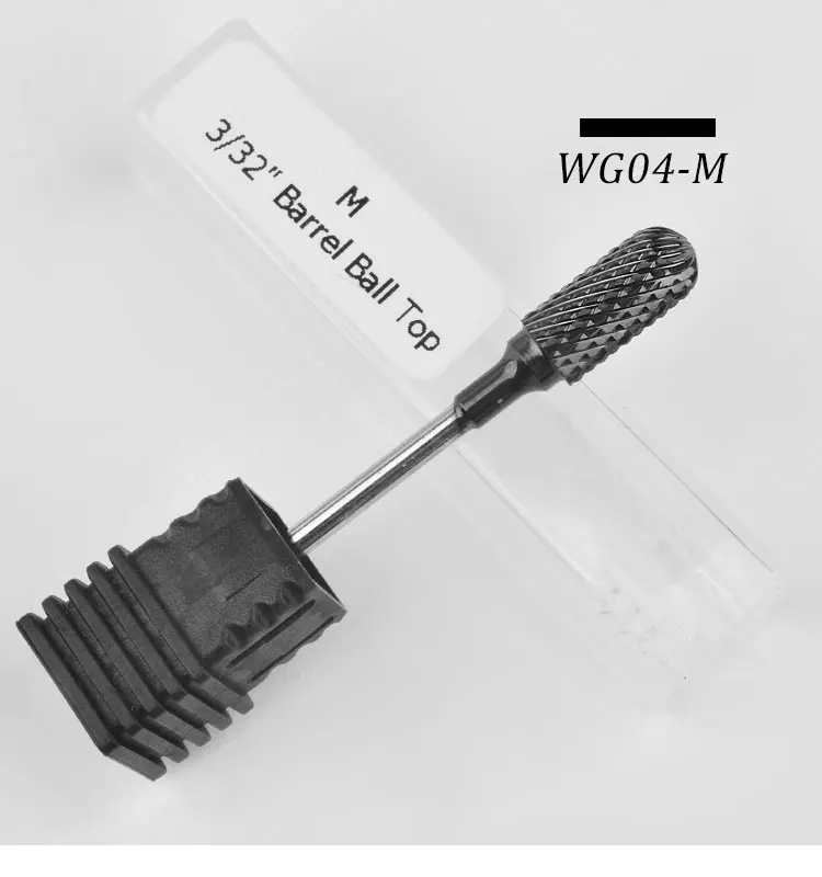 5 Types Black Tungsten Carbide Nail Drill Bit 3/32" Titanium Burr Bits Milling Cutter Electric Manicure Drills Accessories Tools - Цвет: 04