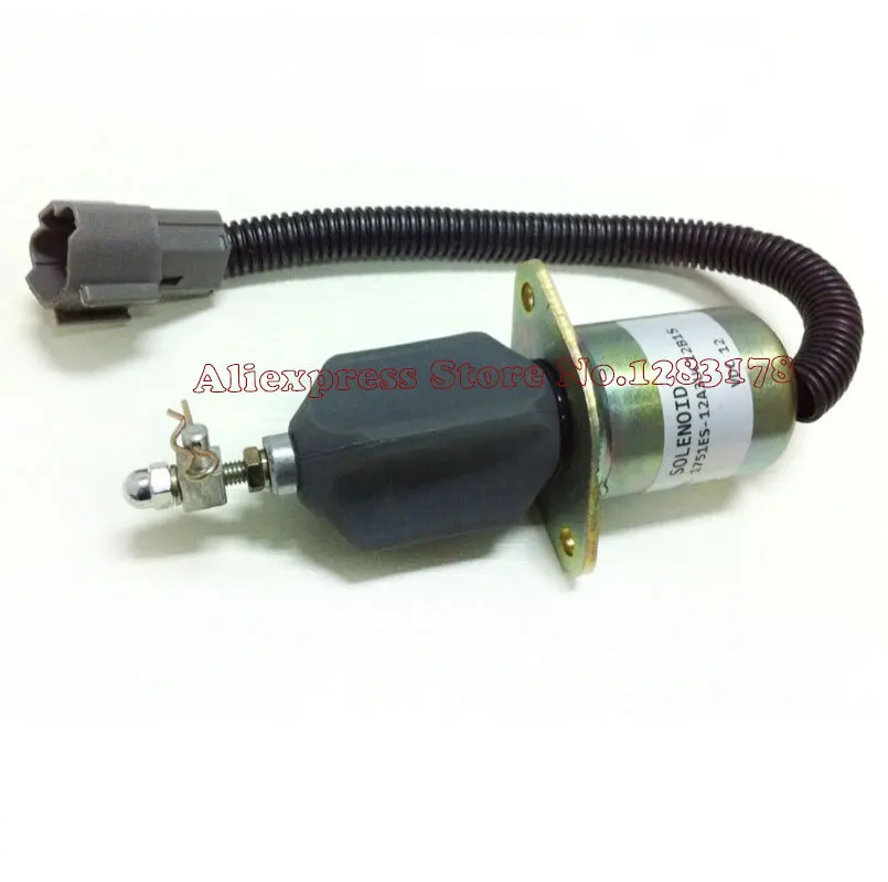 Fuel Shutdown solenoid 1751ES-12A3UC12B1S Hyundai Excavator R60-5 For Yanmar engine - Fast free shipping Fuel Shutdown solenoid 1751ES-12A3UC12B1S Hyundai Excavator R60-5 For Yanmar engine - Fast free shipping