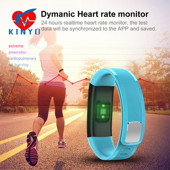 

Smart bracelet heart rate monitor sleep tracker smart wristband waterproof call message reminder smart band for android pk f1 q8