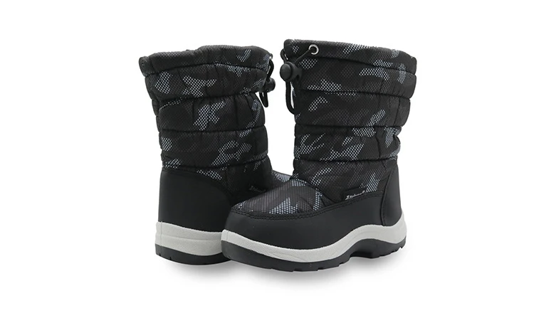 Новые зимние ботинки для мальчиков камуфляжная теплая зимняя обувь детские Нескользящие мягкие резиновые ботинки до середины икры для маленьких мальчиков, уличные ботинки для игр