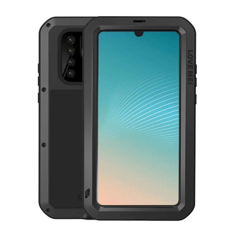 Black Металлический бронированный противоударный чехол для huawei P30 Heavy Duty всего тела защитный чехол huawei P30 Чехол для iPad Pro с Gorrila Стекло крышка - Цвет: Black