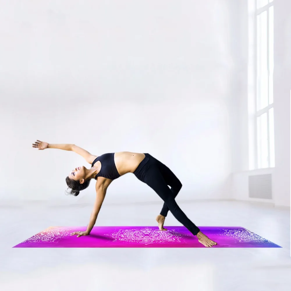 Zipsoft Brand Microfiber Yoga Mat Christmas Gift Beach Towels Gym Towel Mandala Violet Quick Drying Travel Sports Swimming Bath