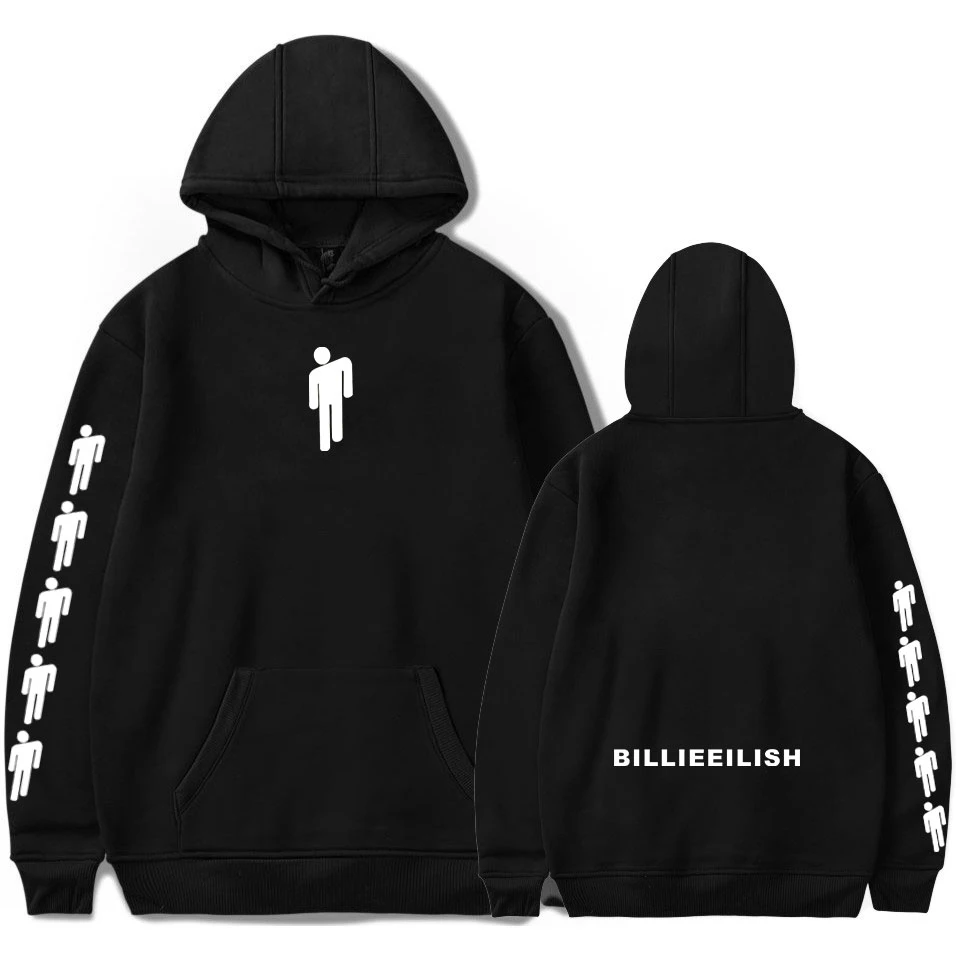 Billie Eilish/толстовки с капюшоном толстовка для мальчиков и девочек двойным принтом