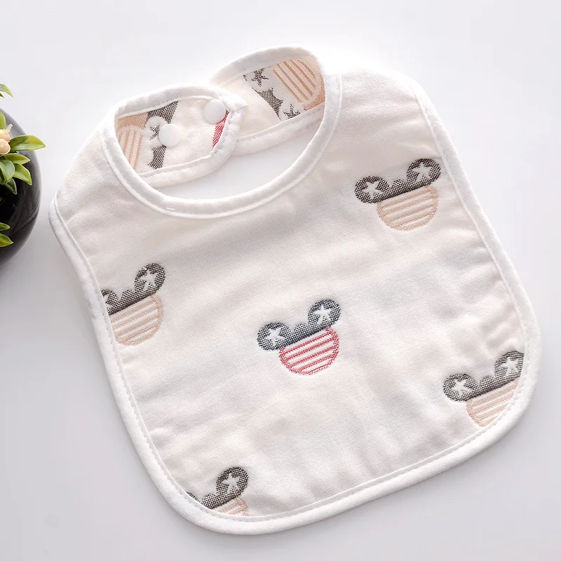 Newborn Baby Bibs U-design cotton gauze baby bibs feeding smock infant burp