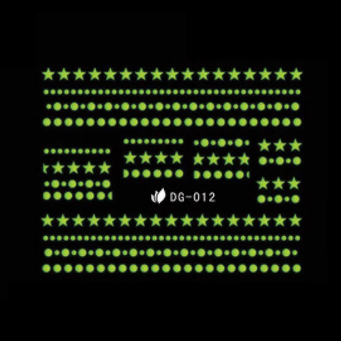 

1PC Fashion Luminous 3D Nail Art Stickers Decals Decoration Beautiful Design nail art