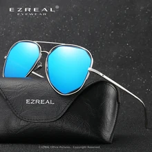 Ezreal mujeres diseñador de la marca top marca tan real gafas de sol espejo gafas de sol polarizadas de las mujeres de la vendimia hombres gafas de sol 2605