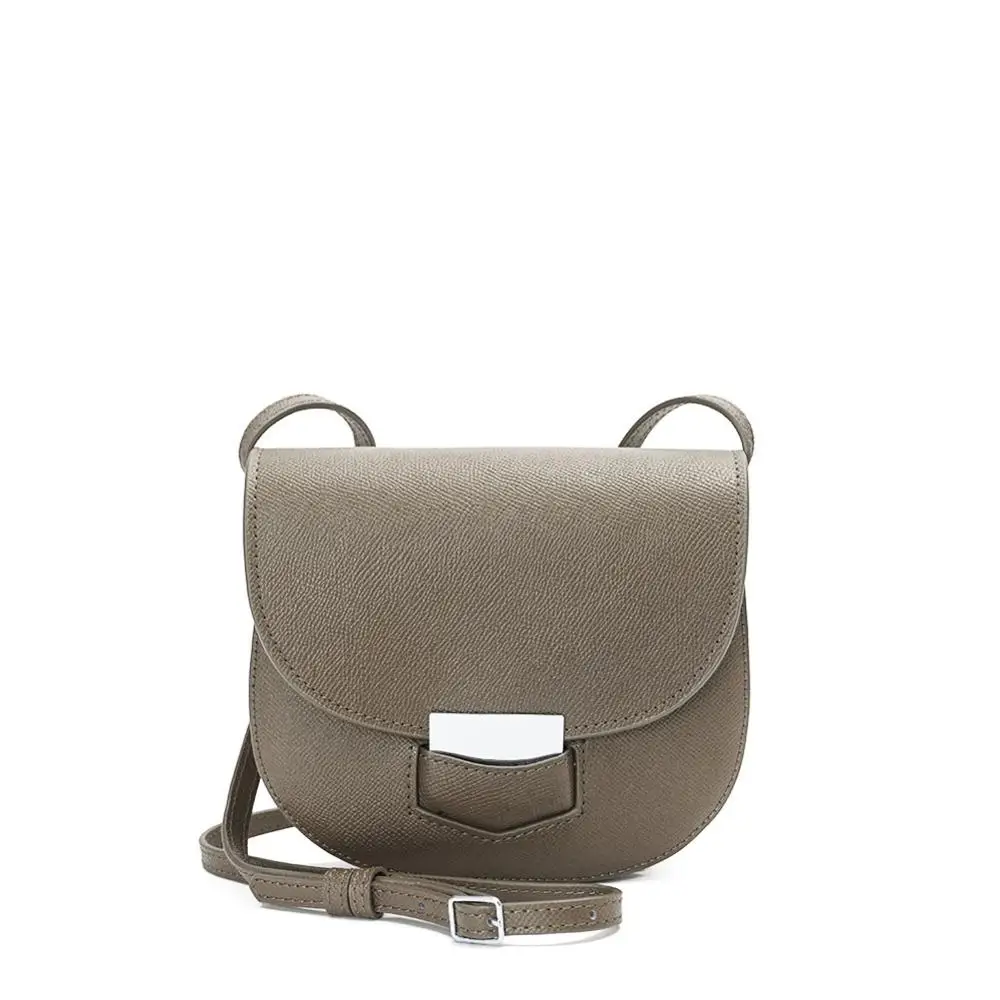 Женская сумка-седло из натуральной кожи, стильный модный бренд, простая сумка через плечо, сумочка - Цвет: Gray