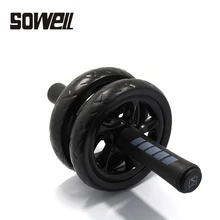Абдоминальный ролик колеса с ковриком без шума мышцы двухколесный тренировки магнитный обруч тренажеры Roda Ab