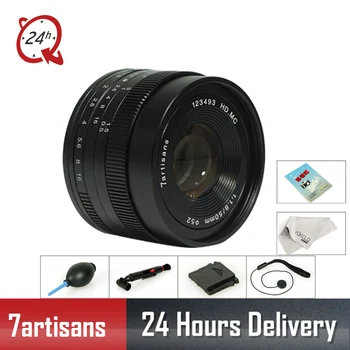 

7artisans 50mm f1.8 Large Aperture Portrait Manual Focus Micro Camera Lens Fit for Canon Fuji FX Sony A6300 A6500