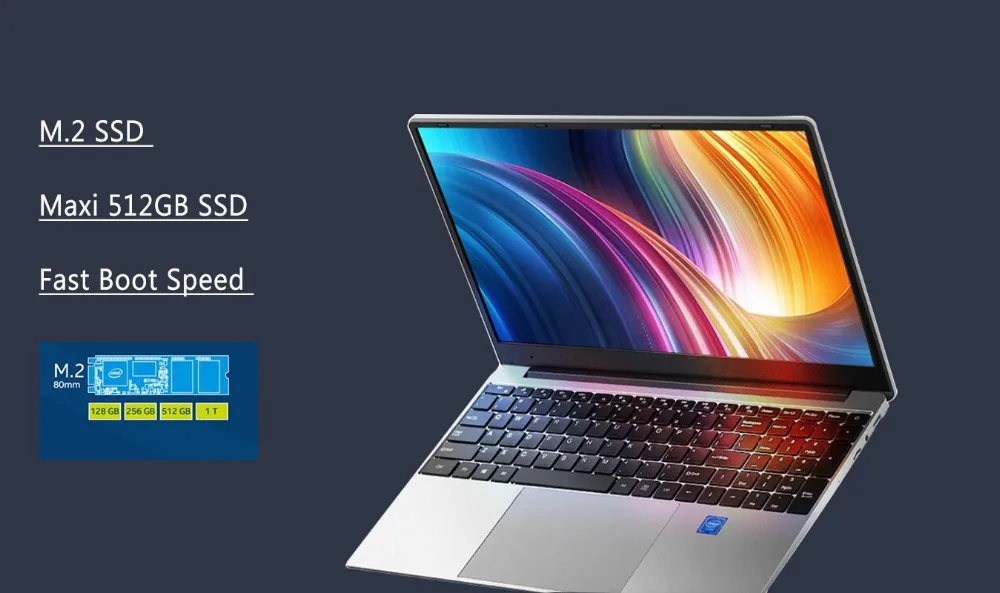 15,6 дюймов 8 ГБ ОЗУ 512 ГБ SSD Intel четырехъядерный 2,4 ГГц USB 3,0 HDMI 1920*1080 HD экран Windows ультрабук ноутбук компьютер