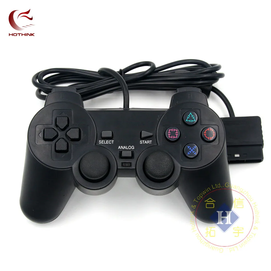 Черный проводной контроллер HOTHINK 1 8 M Double Shock удаленный джойстик геймпад для PlayStation