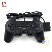 HOTHINK Negro Wired Controller 1.8 M Doble Choque Remoto joystick Gamepad Joypad para PlayStation 2 PS2