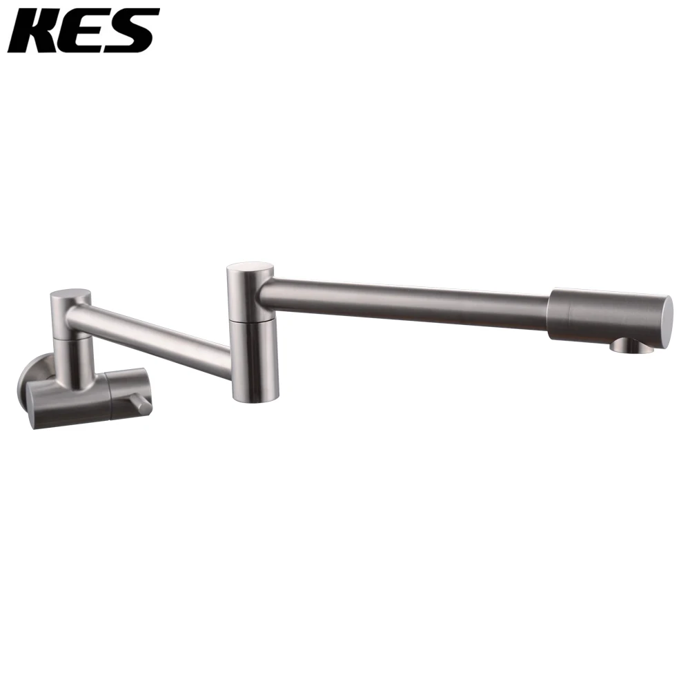 KES Lead Free Articulating Kitchen Faucet SUS 304 Stainless Steel Pot