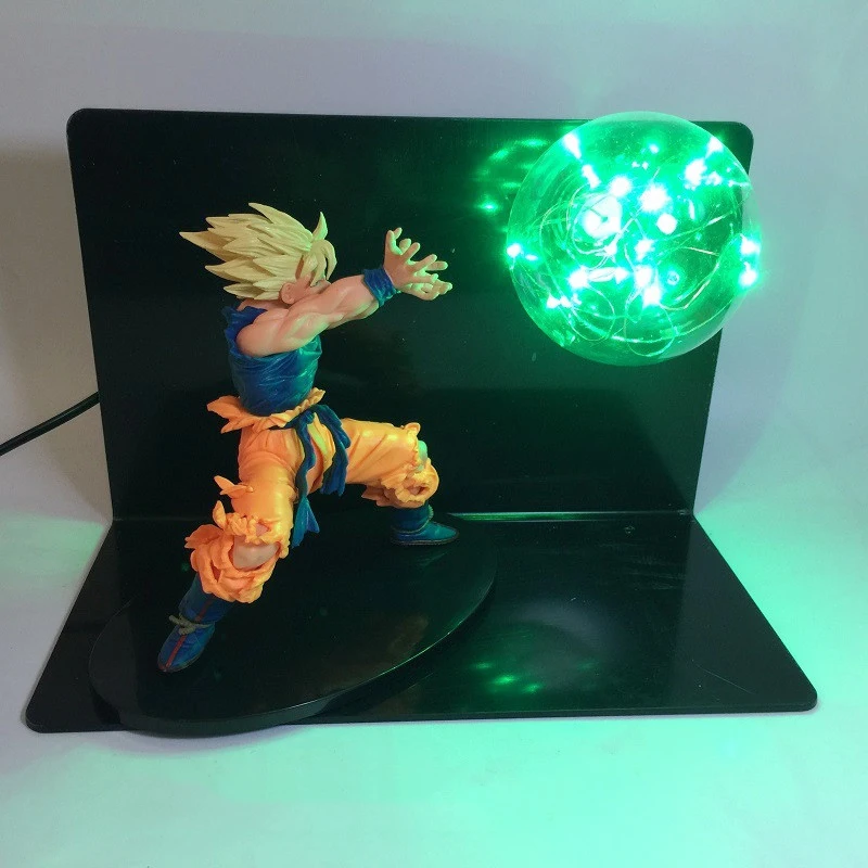 Дизайн Dragon Ball Z лампа аниме Гоку модель световая фигура игрушки ночная лампа прочность бомбы RGB красочные DBZ Красный Синий освещение