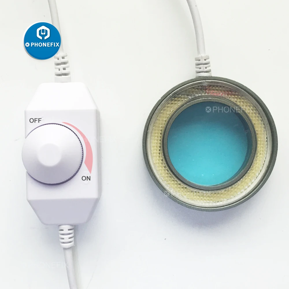 

PHONEFIX SS-033C 2-IN-1 USB Adjustable brightness LED Round Light With UV Oil Smoke Dust Proof Mirror for Microscope Dustproof