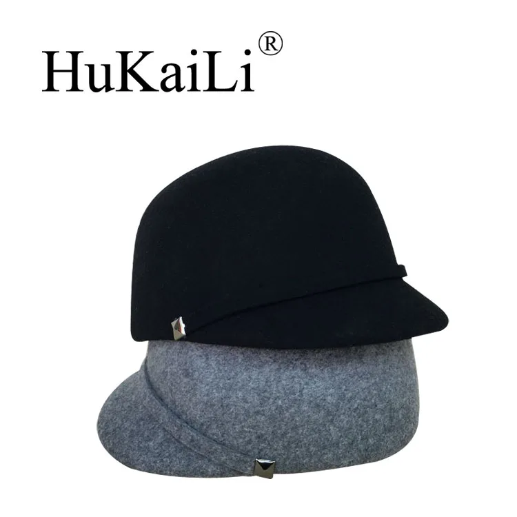 Billige Woolen ritter kappe hosemanship frauen kurze krempe kappe sommer baseball kappe fedoras bf hut