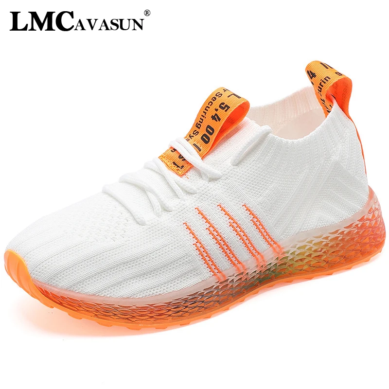 

LMCAVASUN Comfortable Gym Sport Shoes Female Stability Athletic Fitness Sneakers Flying Woven Air Cushion Net Shoes Women Sport