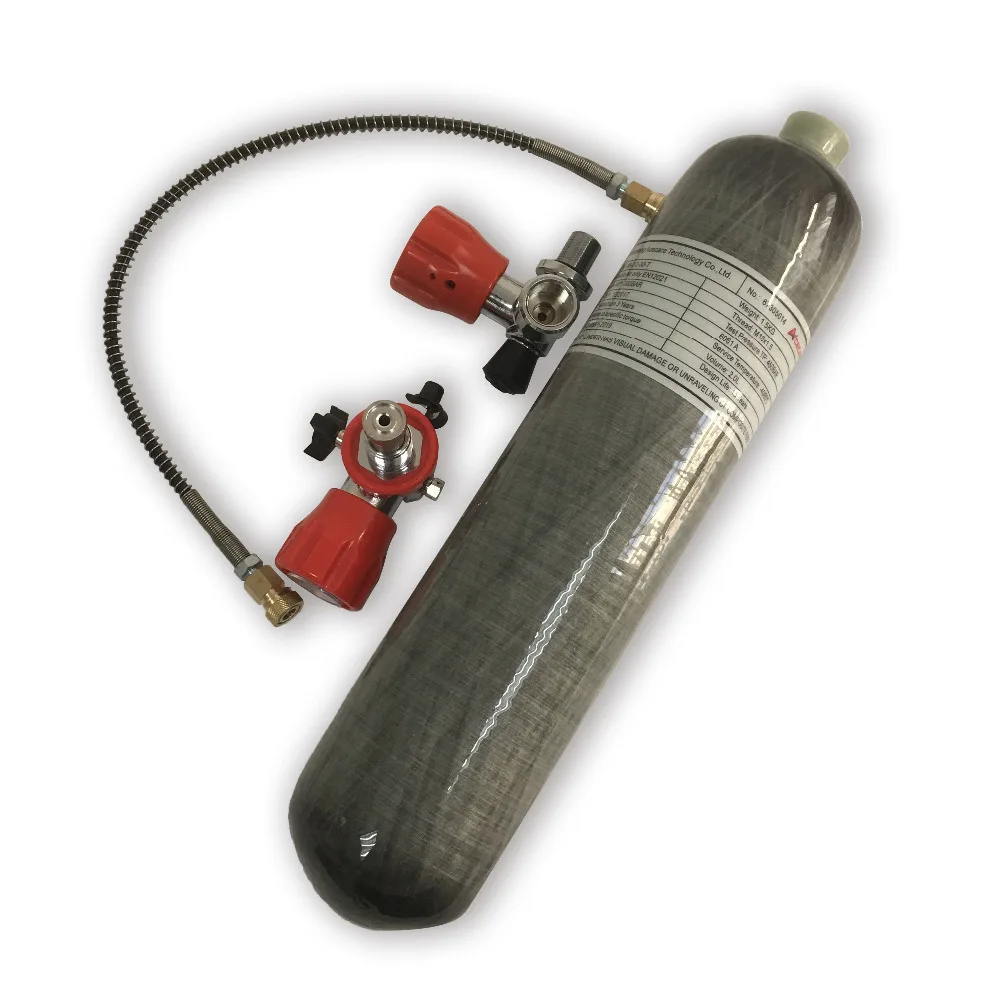 AC102101 Acecare 2L CE PCP углеродное волокно цилиндр 4500Psi Мини акваланг HPA бак сжатого воздуха с клапаном и АЗС