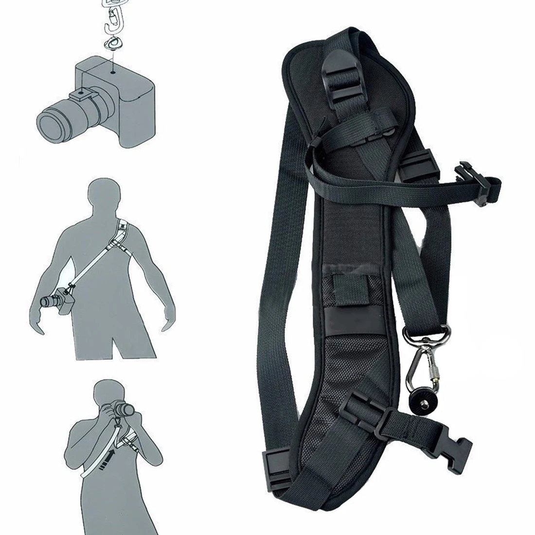 

centechia Brand Digital SLR Camera Single Strap Shoulder Quick Rapid Camera Sling Strap bag For DSLR Camera for Canon for Nikon