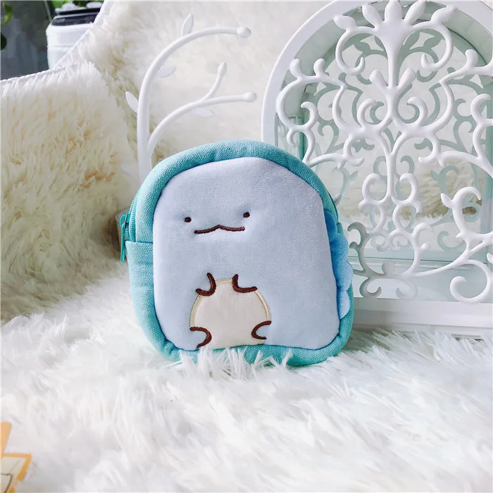 1 шт. Новые креативные сумки мягкие чучела San-x Sumikko gurashi Sumikko плюшевые кошельки с брелоком животные Kawaii угловая кукла создания 12 см - Цвет: blue