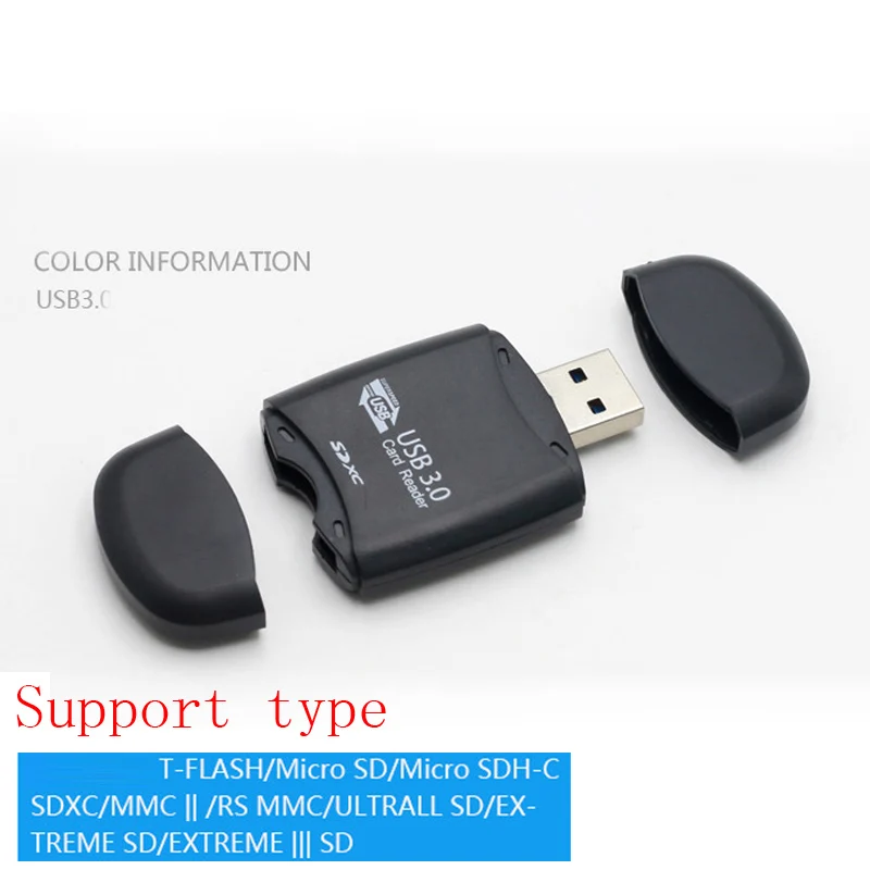 10 шт. USB 3,0 Multi 2 в 1 память Телефон Card Reader 5 Гбит/с адаптер для SD/TF micro SD ПК компьютер интимные аксессуары *