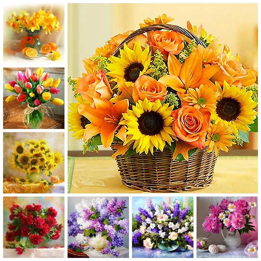 

30*30CM DIY 5D Diamond Painting Sunflower Rhinestone Painting Kit Diamond Embroidery Cross Stitch Home Wall Decoration Art Craft