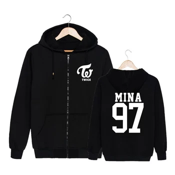 

KPOP Korean Fashion Twice Album MOMO Cheer Up Cotton Zipper Hoodies Clothes Zip-up Sweatshirts PT133