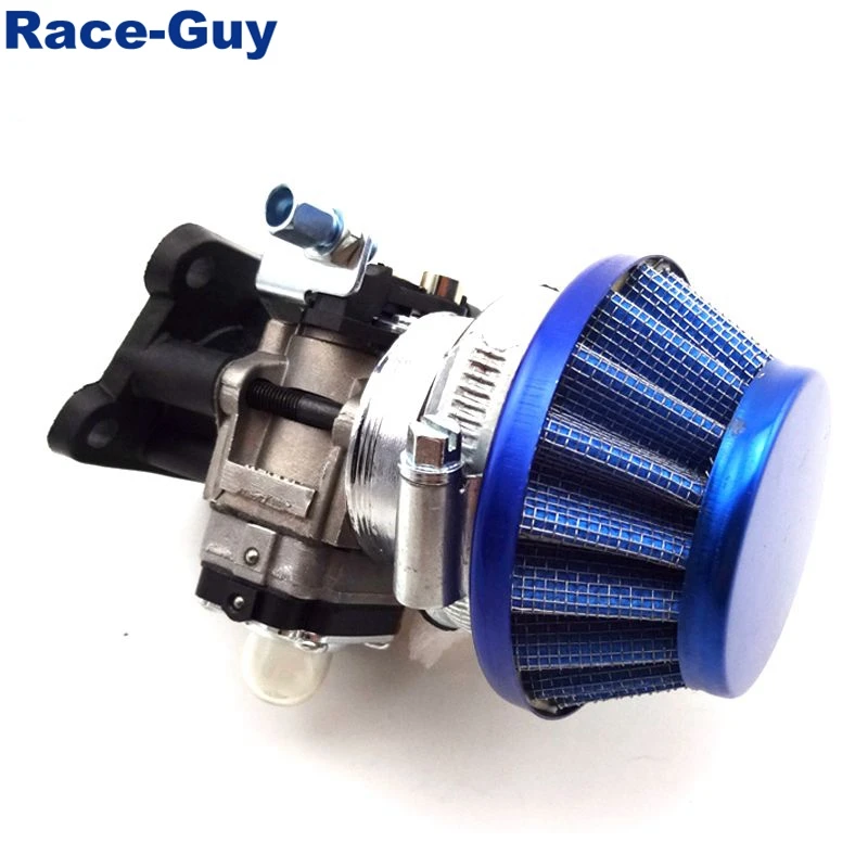 Синий гоночный карбюратор комплект Carb воздушный фильтр стек для 2 такта 47cc 49cc мини ATV грязи карманный велосипед