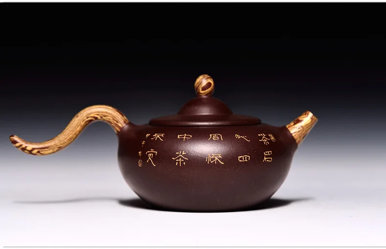 230 мл Исин Zisha Чайник Фиолетовый Глиняный заварочный чайник мастер все ручной работы чайник аутентичный кунг-фу Чайник Фиолетовый; песок чайник