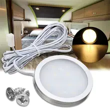 12 V HA CONDOTTO LA Luce RV Camper Rimorchio Barca di Soffitto Interno Imbottiture Tetto Vetrina Lampada Rotonda XR657