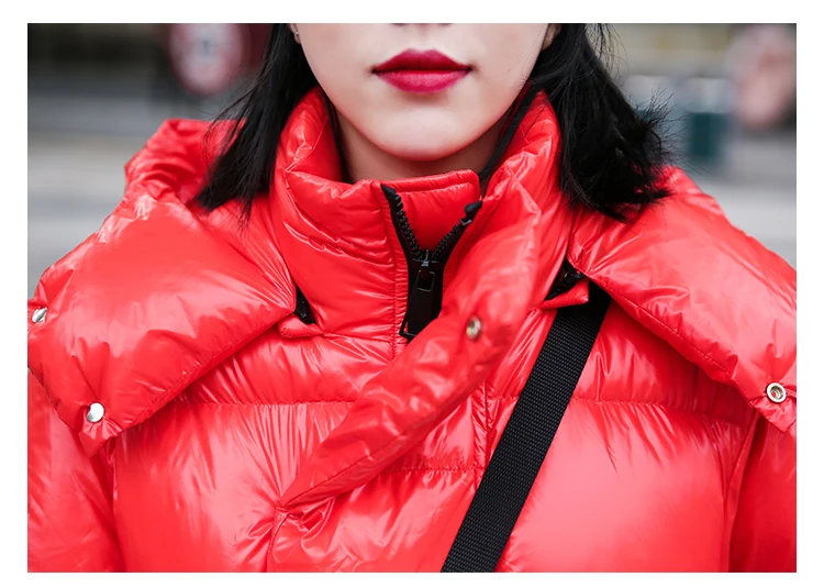 Winter Woman Coats 2019 Medium And Long Section Thick Down Feather Padded Clothes Harajuku Style Bread Service Women's Winter Jacket AS148 (13)